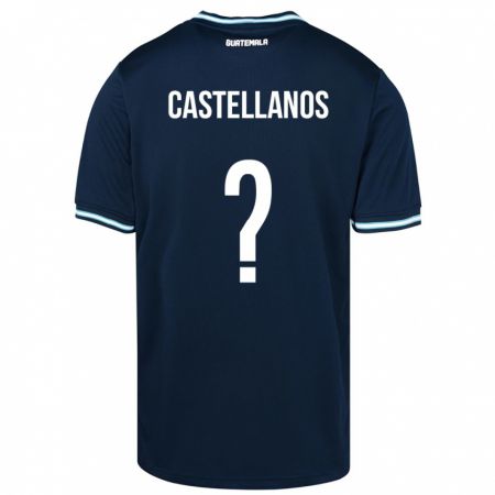 Kandiny Damen Guatemala Jezmin Castellanos #0 Blau Auswärtstrikot Trikot 24-26 T-Shirt