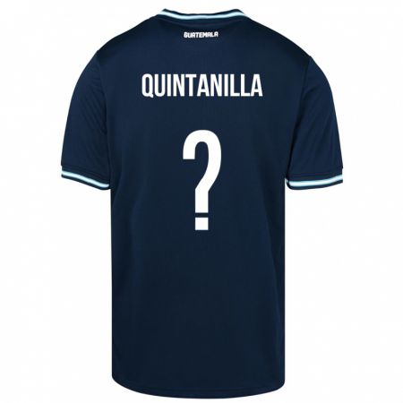 Kandiny Damen Guatemala Anayelli Quintanilla #0 Blau Auswärtstrikot Trikot 24-26 T-Shirt