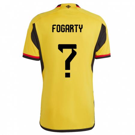 Kandiny Damen Nordirland Tom Fogarty #0 Weiß Auswärtstrikot Trikot 24-26 T-Shirt