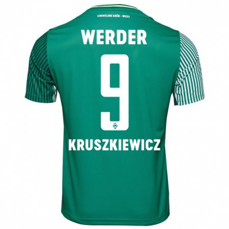 Kandiny Kinder Jakub Kruszkiewicz #9 Grün Heimtrikot Trikot 2023/24 T-Shirt