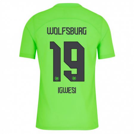 Kandiny Kinder Tyrese Igwesi #19 Grün Heimtrikot Trikot 2023/24 T-Shirt