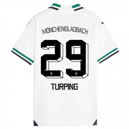 Kandiny Kinder Selim Turping #29 Weiß Grün Heimtrikot Trikot 2023/24 T-Shirt