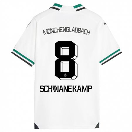 Kandiny Kinder Jana Schwanekamp #8 Weiß Grün Heimtrikot Trikot 2023/24 T-Shirt