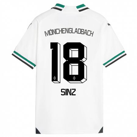 Kandiny Kinder Michelle Sinz #18 Weiß Grün Heimtrikot Trikot 2023/24 T-Shirt