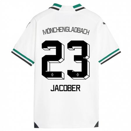 Kandiny Kinder Magdalena Jacober #23 Weiß Grün Heimtrikot Trikot 2023/24 T-Shirt