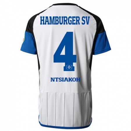 Kandiny Kinder Emmanuel Ntsiakoh #4 Weiß Heimtrikot Trikot 2023/24 T-Shirt