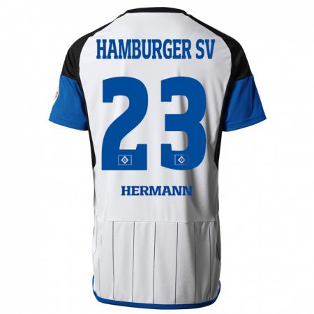 Kandiny Kinder Hannes Hermann #23 Weiß Heimtrikot Trikot 2023/24 T-Shirt