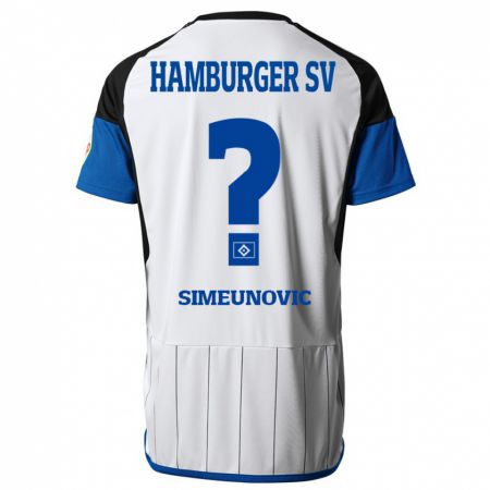 Kandiny Kinder Denis Simeunovic #0 Weiß Heimtrikot Trikot 2023/24 T-Shirt