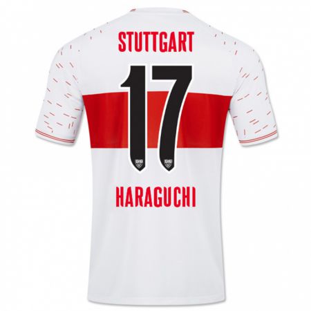 Kandiny Kinder Genki Haraguchi #17 Weiß Heimtrikot Trikot 2023/24 T-Shirt