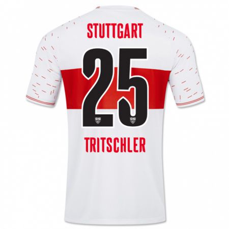 Kandiny Kinder David Tritschler #25 Weiß Heimtrikot Trikot 2023/24 T-Shirt