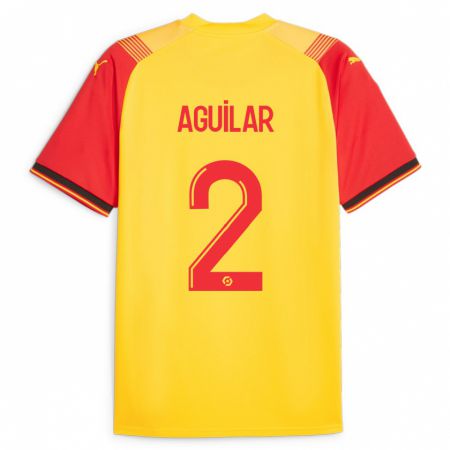 Kandiny Kinder Ruben Aguilar #2 Gelb Heimtrikot Trikot 2023/24 T-Shirt