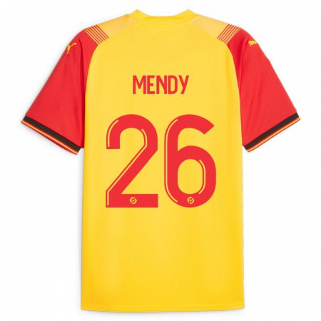 Kandiny Kinder Nampalys Mendy #26 Gelb Heimtrikot Trikot 2023/24 T-Shirt