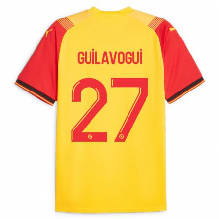 Kandiny Kinder Morgan Guilavogui #27 Gelb Heimtrikot Trikot 2023/24 T-Shirt