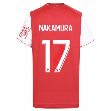 Kandiny Kinder Keito Nakamura #17 Rot Heimtrikot Trikot 2023/24 T-Shirt