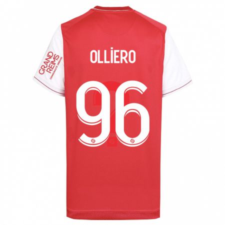 Kandiny Kinder Alexandre Olliero #96 Rot Heimtrikot Trikot 2023/24 T-Shirt