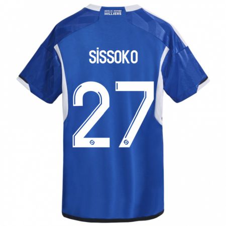 Kandiny Kinder Ibrahima Sissoko #27 Blau Heimtrikot Trikot 2023/24 T-Shirt