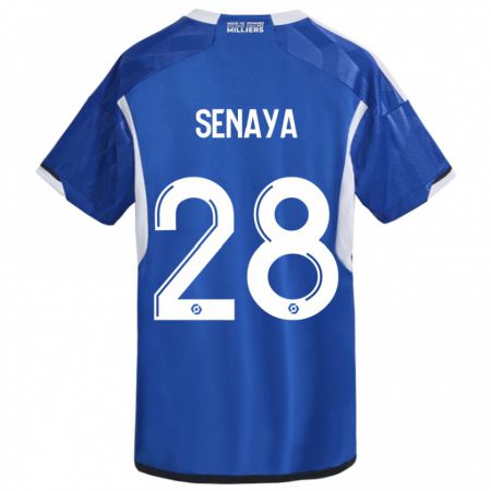 Kandiny Kinder Marvin Senaya #28 Blau Heimtrikot Trikot 2023/24 T-Shirt