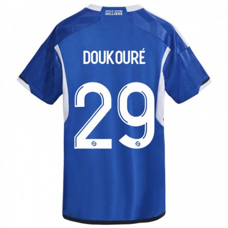 Kandiny Kinder Ismaël Doukouré #29 Blau Heimtrikot Trikot 2023/24 T-Shirt