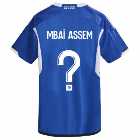 Kandiny Kinder Chris Mbaï-Assem #0 Blau Heimtrikot Trikot 2023/24 T-Shirt