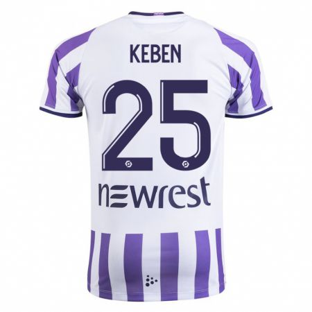 Kandiny Kinder Kévin Keben #25 Weiß Heimtrikot Trikot 2023/24 T-Shirt