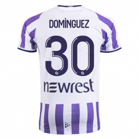 Kandiny Kinder Álex Domínguez #30 Weiß Heimtrikot Trikot 2023/24 T-Shirt