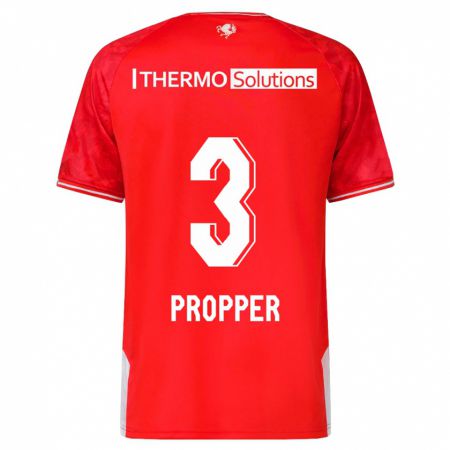 Kandiny Kinder Robin Pröpper #3 Rot Heimtrikot Trikot 2023/24 T-Shirt