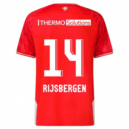 Kandiny Kinder Liz Rijsbergen #14 Rot Heimtrikot Trikot 2023/24 T-Shirt