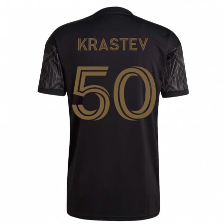 Kandiny Kinder Filip Krastev #50 Schwarz Heimtrikot Trikot 2023/24 T-Shirt