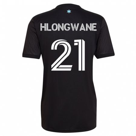 Kandiny Kinder Bongokuhle Hlongwane #21 Schwarz Heimtrikot Trikot 2023/24 T-Shirt