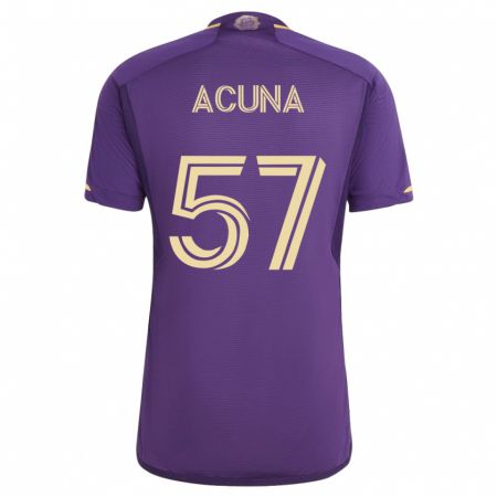 Kandiny Kinder Cristofer Acuña #57 Violett Heimtrikot Trikot 2023/24 T-Shirt