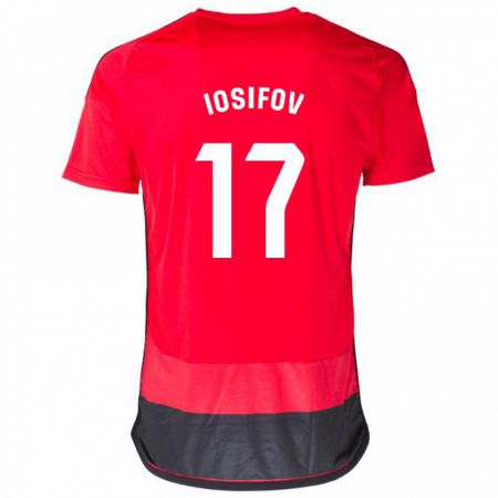 Kandiny Kinder Nikita Iosifov #17 Rot Schwarz Heimtrikot Trikot 2023/24 T-Shirt