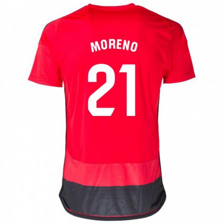 Kandiny Kinder Diego Moreno #21 Rot Schwarz Heimtrikot Trikot 2023/24 T-Shirt