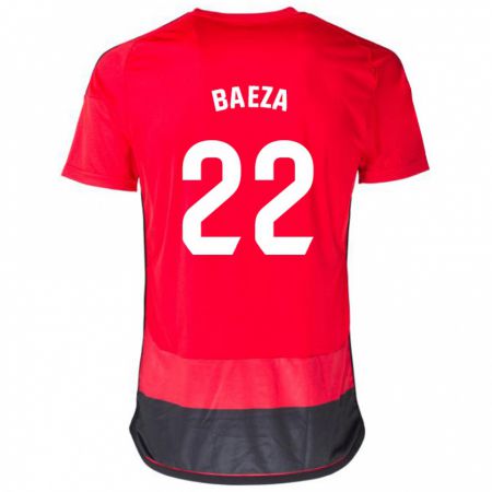 Kandiny Kinder Miguel Baeza #22 Rot Schwarz Heimtrikot Trikot 2023/24 T-Shirt