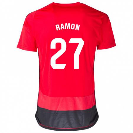 Kandiny Kinder Pablo Ramón #27 Rot Schwarz Heimtrikot Trikot 2023/24 T-Shirt