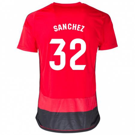 Kandiny Kinder Rubén Sánchez #32 Rot Schwarz Heimtrikot Trikot 2023/24 T-Shirt