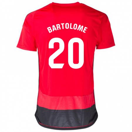 Kandiny Kinder Diego Bartolomé #20 Rot Schwarz Heimtrikot Trikot 2023/24 T-Shirt