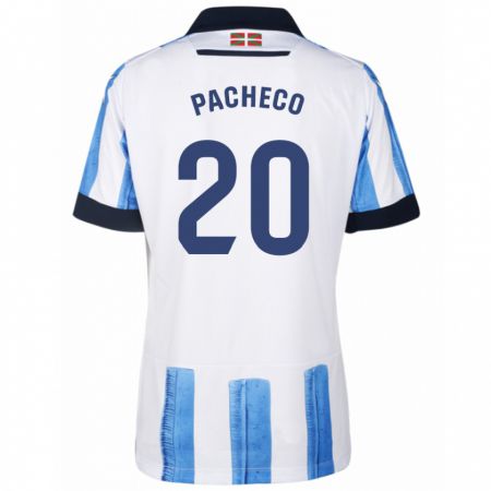 Kandiny Kinder Jon Pacheco #20 Blau Weiss Heimtrikot Trikot 2023/24 T-Shirt