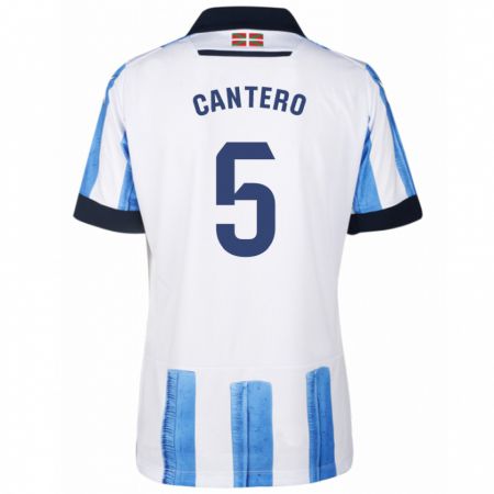 Kandiny Kinder Yago Cantero #5 Blau Weiss Heimtrikot Trikot 2023/24 T-Shirt