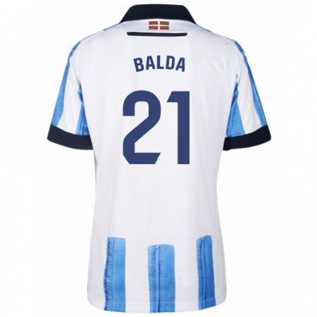 Kandiny Kinder Jon Balda #21 Blau Weiss Heimtrikot Trikot 2023/24 T-Shirt