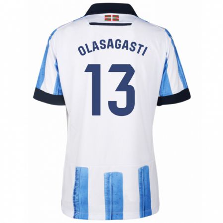 Kandiny Kinder Lander Olasagasti #13 Blau Weiss Heimtrikot Trikot 2023/24 T-Shirt