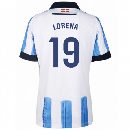 Kandiny Kinder Lorena Navarro Domínguez #19 Blau Weiss Heimtrikot Trikot 2023/24 T-Shirt