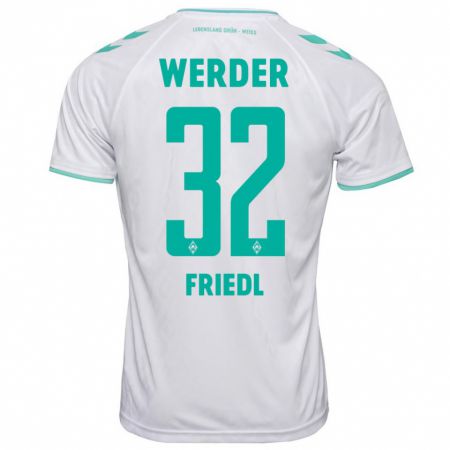 Kandiny Kinder Marco Friedl #32 Weiß Auswärtstrikot Trikot 2023/24 T-Shirt