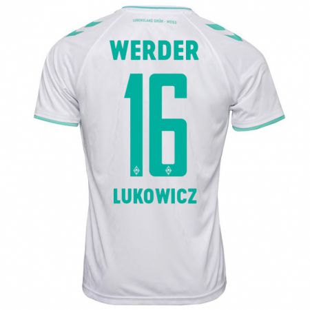 Kandiny Kinder Maik Lukowicz #16 Weiß Auswärtstrikot Trikot 2023/24 T-Shirt