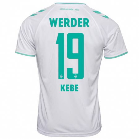 Kandiny Kinder David Kébé #19 Weiß Auswärtstrikot Trikot 2023/24 T-Shirt