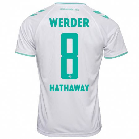 Kandiny Kinder Max Hathaway #8 Weiß Auswärtstrikot Trikot 2023/24 T-Shirt