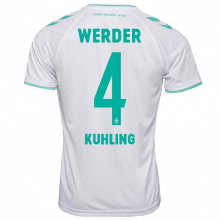 Kandiny Kinder Ole Kühling #4 Weiß Auswärtstrikot Trikot 2023/24 T-Shirt