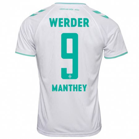 Kandiny Kinder Kevin Manthey #9 Weiß Auswärtstrikot Trikot 2023/24 T-Shirt