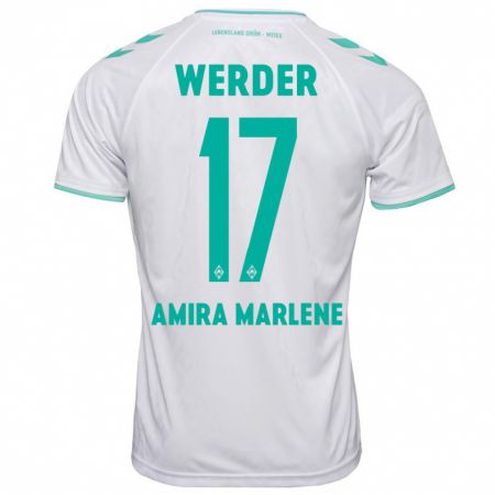 Kandiny Kinder Amira Marlene Dahl #17 Weiß Auswärtstrikot Trikot 2023/24 T-Shirt