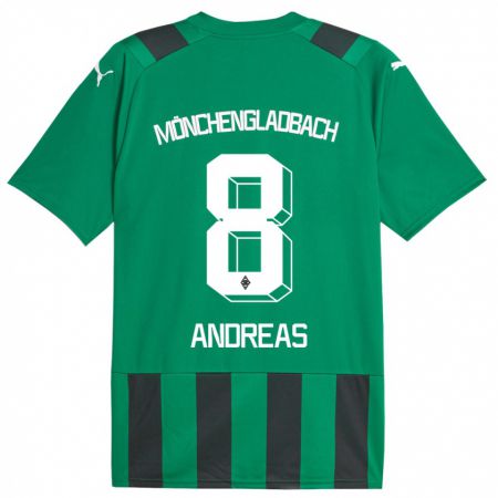 Kandiny Kinder Noah Andreas #8 Schwarz Grün Auswärtstrikot Trikot 2023/24 T-Shirt