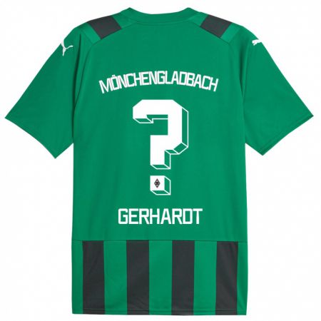 Kandiny Kinder Konstantin Gerhardt #0 Schwarz Grün Auswärtstrikot Trikot 2023/24 T-Shirt